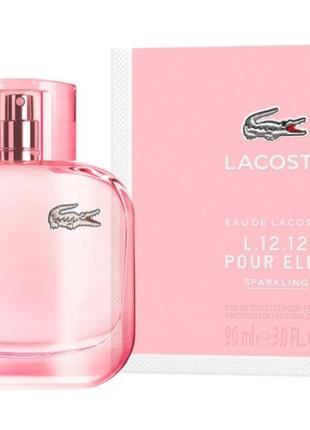 Жіноча туалетна вода eau de lacoste l. 12.12 pour elle sparkling 90 мл без слюди2 фото