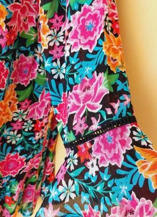 Яскрава блуза,туніка,квітковий принт9 фото