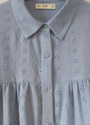 Рубашка из ткани " ришелье" р-р 16.3 фото