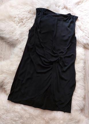 💜💛💙 интересное лёгкое чёрное платье из шифона и вискозы2 фото