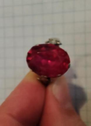 Кольцо с крупным рубином, времён ссср5 фото