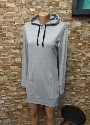 Хлопковое спортивное платье,туника,длинная худи, американский бренд