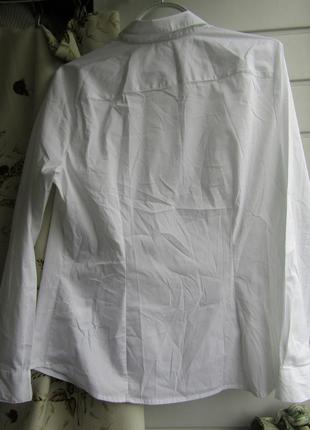 Блуза для офиса белоснежная/73%cotton.24%polyester.3%elastanе.3 фото