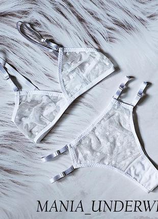 👙 білий набір в горошок від mania_underwear