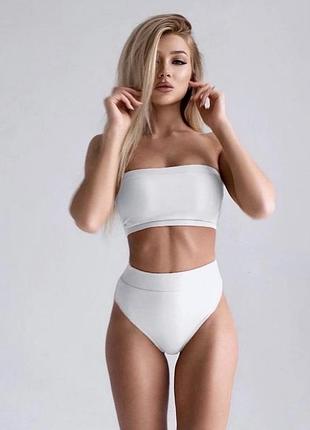 Білий роздільний купальник asos