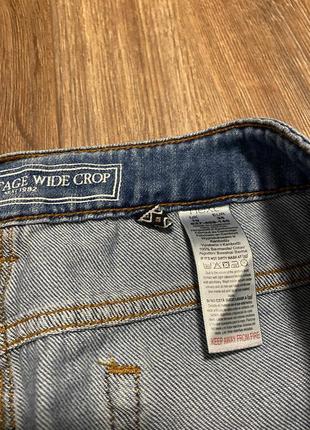 Кюлоти джинсові the vintage wide crop джинси9 фото