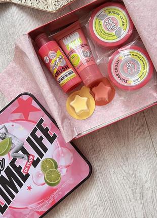 ⭐️подарунковий набір soap & glory лайм скраб лосьйон баттер крем для рук гель для душу1 фото