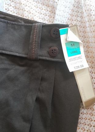 Стильні широкі коричневі вкорочені брюки marks&spencer6 фото