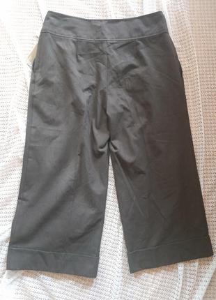 Стильні широкі коричневі вкорочені брюки marks&spencer10 фото