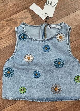 Джинсовий топ zara