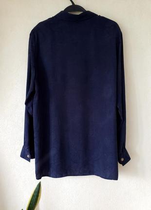 Купровая винтажная удлиненная блуза c&a принт "солнце - месяц" 18 uk7 фото