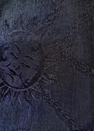 Купровая винтажная удлиненная блуза c&a принт "солнце - месяц" 18 uk3 фото