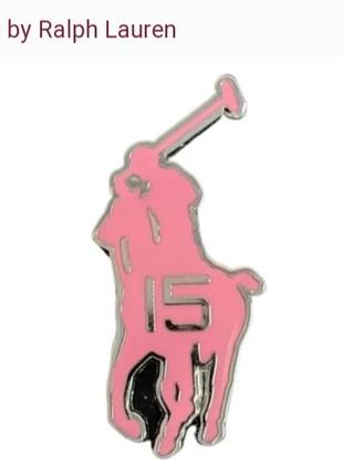 Пін значок polo ralph lauren pink pony1 фото