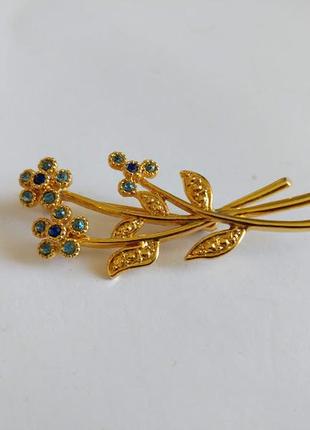 Квітова вінтажна брошка - movitex франція