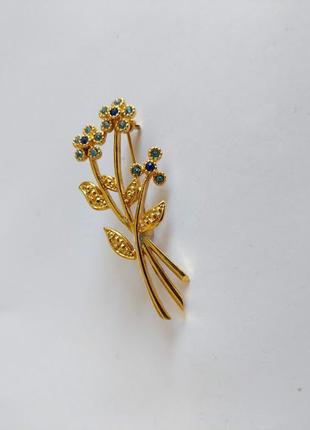 Квітова вінтажна брошка - movitex франція