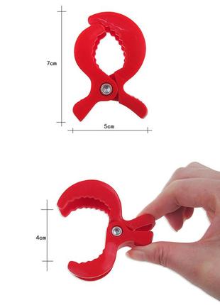 Додатковий тримач на коляску для іграшок, затискач, краб, крабик блакитний2 фото
