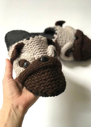 Тапочки "мопс" женские