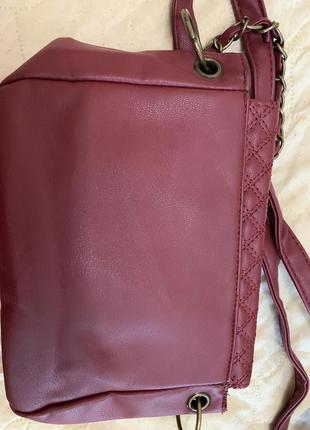 Promod красива сумочка шляхетного кольору бордо2 фото