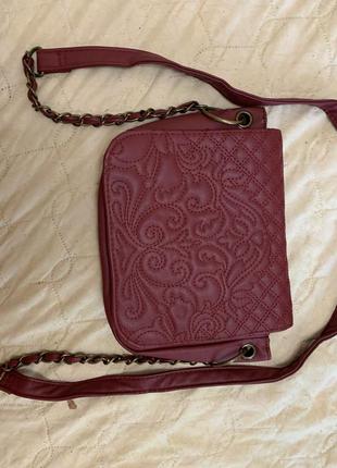 Promod красива сумочка шляхетного кольору бордо5 фото