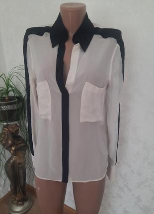 Новая  брендовая шелковая рубашка  блуза шелк