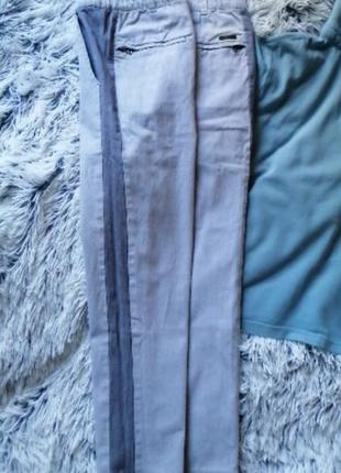 Стрейчевые серые брюки zara3 фото