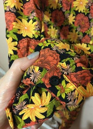 Сочное платье topshop marigold printed belted shirt dress8 фото