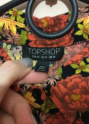 Сочное платье topshop marigold printed belted shirt dress10 фото