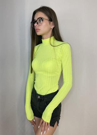 Гольф лонгслив кислотный 2