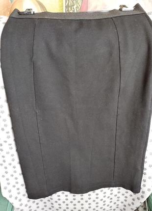 Плотный стрейч стильная черная юбка карандаш