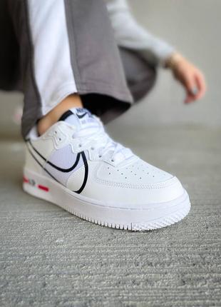 Кросівки nike air force 1 react white6 фото