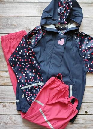 Комплект штани куртка брудопруф водонепроникний дощовик для дівчинки 122/128 lupilu