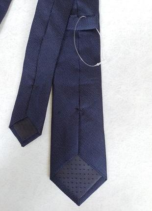 Сине-черный фактурный галстук4 фото