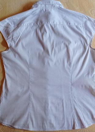 Лёгкая летняя белая х/б рубашка с коротким рукавом h&m индонезия, р. 50-52, eur 445 фото