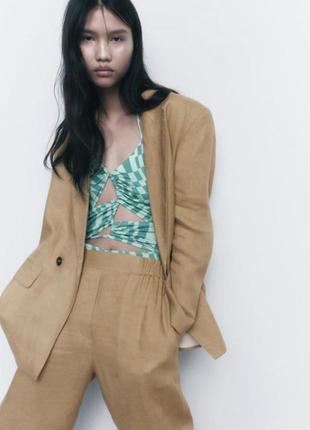 Льняний блейзер zara