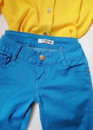 Літні вкорочені штани джинси коттон стрейч укорочені брюки літні джинси стрейч коттон5 фото