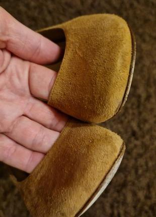 Итальянские замшевые туфли на устойчивом круглом каблучке 100%замша7 фото