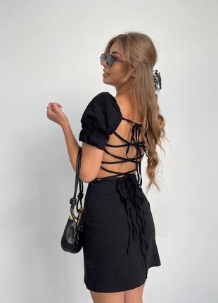 Чорна сукня в стилі zara4 фото