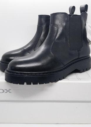 Кожаные челси ботинки geox на мембране  respira оригинал