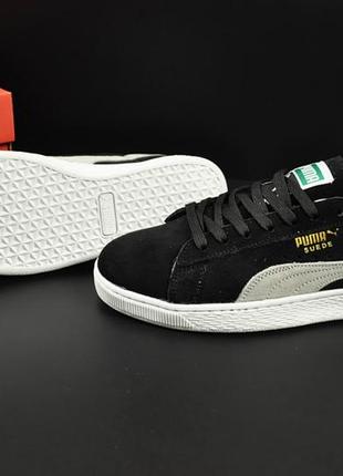 Жіночі чорні кросівки замша пума 👉👟 кросівки puma classic 🚀