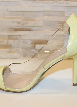 Туфли женские желтые на каблуке т15279 фото