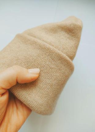 Шапка біні з натурального кашеміру