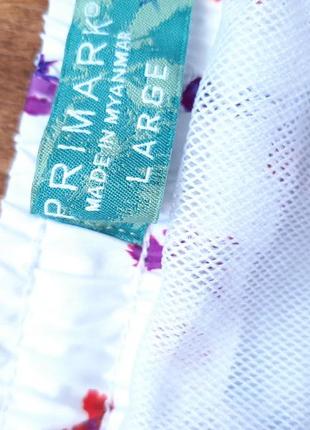 Плавки шорти серферські білі в квіти primark англія  розмір l  w34"-w36"7 фото