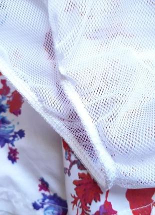 Плавки шорти серферські білі в квіти primark англія  розмір l  w34"-w36"9 фото