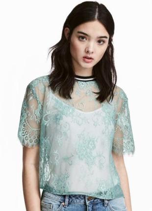Мереживний топ h&m