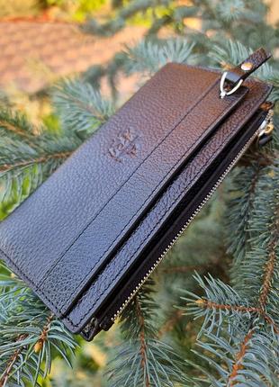 Мужской кожаный кошелек на молнии, мужское портмоне , чоловічий гаманець шкіряний на молнії