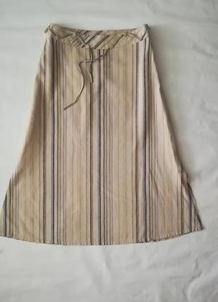 Летняя льняная юбка в полоску emreco1 фото