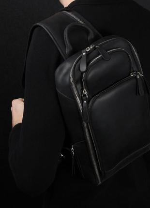 Кожаный рюкзак-слинг нагрудная сумка tarwa ra-0910-4lx черный