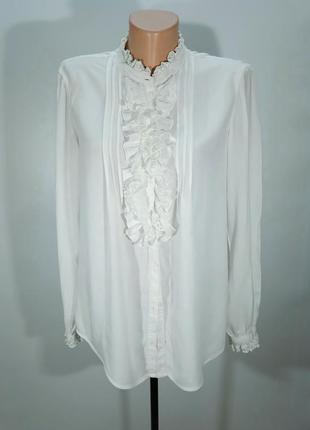 Блузка біла з рюшами