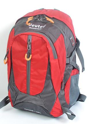Рюкзак тактический deuter mountain 35, туристический, велосипедный, трекинговый, спортивный красного цвета