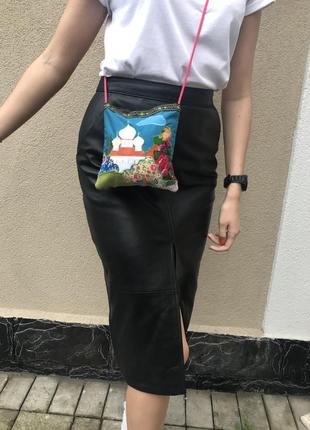 Маленька етно - сумочка,торба,гаманець,мішечок,вишивка,печворк,